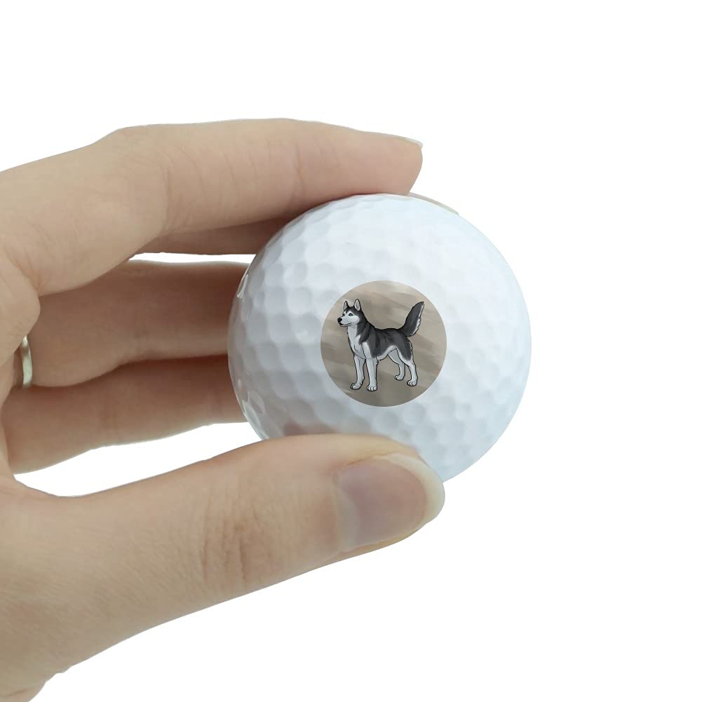 GRAPHICS & MORE Siberian Husky Pet Dog Novelty Golf Balls 3 Pack