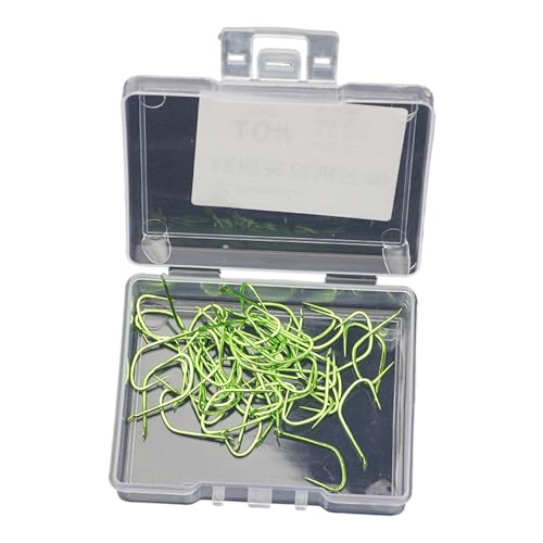 50個の薄いストリップバーブレス釣りフックシャンクビークベイトホルダーフック小型釣りサークルフック使いやすい