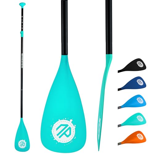 niphean SUP Paddel, Schwimmfähiges Kajak Paddel in 3 oder 4 Abnehmbaren Teilen, Verstellbares Doppelpaddel für SUP (198–218 cm), Robuste Stand up Paddle