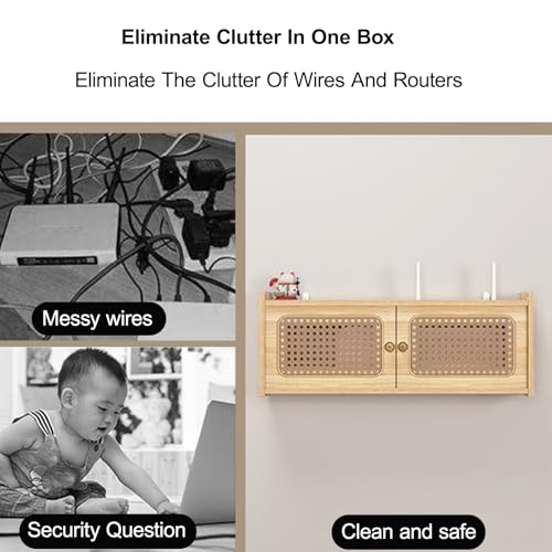 Boîte routeur WiFi murale avec ventilation et passe-câbles