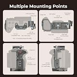 SMALLRIG FX3 / FX30 HawkLock Quick Release Camera Cage Kit dla Sony z Uchwytem na Kabel, Wbudowanym Uchwytem QR Cold Shoe NATO Rail/QR Plate dla Arca, Kompatybilny z Oryginalną Rękojeścią XLR - 4770