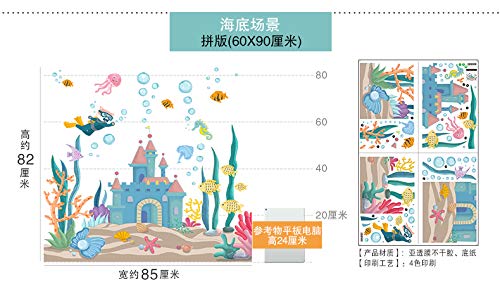 Vinilo decorativo 3D océano para pared y cristal miniatura 4
