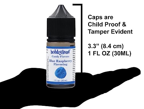 Hobbyland Candy Flavors (Blue Raspberry Flavoring, 1 Fl Oz) Use as an ingredient in the preparation of food and beverage.