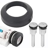 EasyByMall WC-Spülkasten-Dichtungspfanne mit Schrauben und Muttern, konische Gummi-Unterlegscheibe für eng gekoppelte WC-Reparatur, 55 mm Loch, 80 mm Bolzenlänge