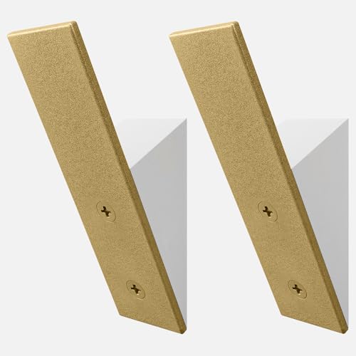 Homeforia Gold Wall Coat Hooks, High End White Wood &