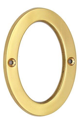 ZhongWang Hardware A300 4 Inch Bright Brass House Number 0/ZhongWang Hardware A300 Casa de latón Brillante de 4 pulgadas Número 0