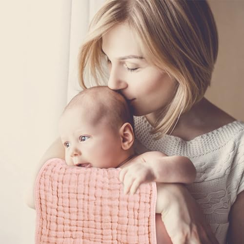 image for Looxii Muslin Burp Cloths 100% Cotton Muslin Cloths Large 20''x10'' Ex