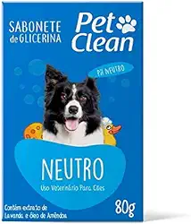 Sabonete de Glicerina Neutro para Cães e Gatos 80g, Pet Clean