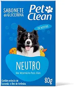 Sabonete de Glicerina Neutro para Cães e Gatos 80g, Pet Clean