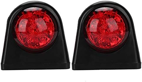 2X 8 LED Side Marker Lights 12/ 24V Trailer Side Lamp Double-Sided Warning White Red light for Truck RV Caravan