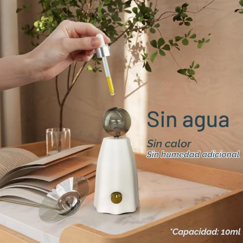 Miniatura 3 de Scarecrow Difusor De Aceites Esenciales De Vidrio Para Aromaterapia, Difusor De Aromas Sin Agua, Nebulizador Inalámbrico Recargable, Apagado Auto Y Ultra Silencioso, Compatible Con Aceites Aromáticos