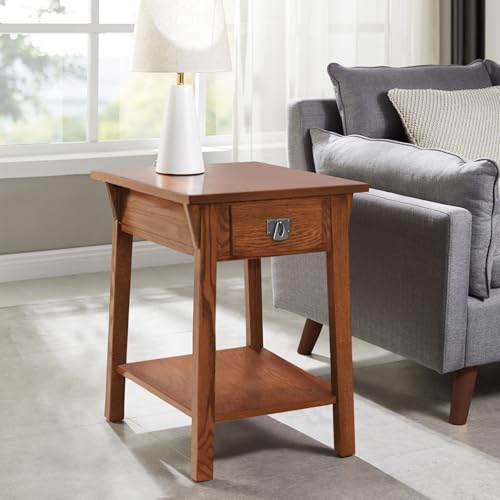 Image of Leick Home Mission End Table, 15 inch, Russet