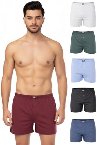4, 8 or 12 pieces loose woven boxer shorts; mostly plaid boxers
