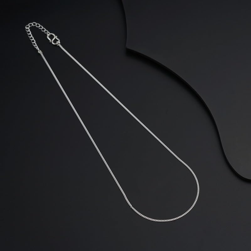 Image of Aadyaa 92.5 Silver Necklace for Men | Unisex Silver Chain | Gifts for Men & Women