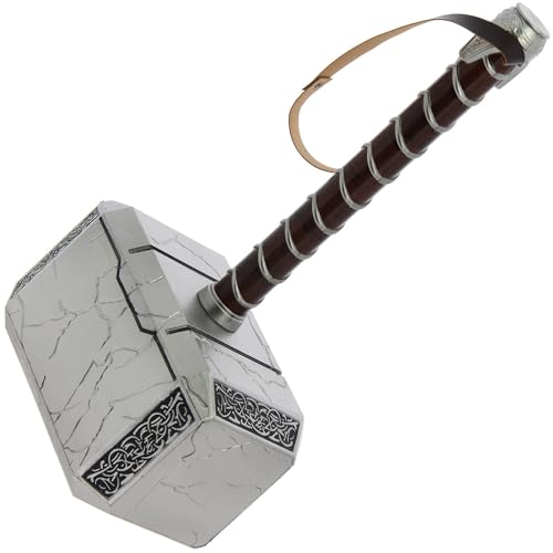 Foam Thor Hammer Replica Home Display Decoration Made God of Thunder Ideal For Cosplay Costume Collectors Fancy Dress Prop Accesorry Soft and Safe (Thors Hammer V2)