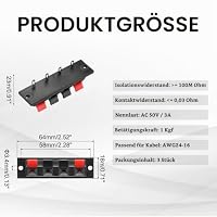QUARKZMAN 5 Stk 4-Wege Lautsprecher Feder Anschlussklemme Steckverbinder Platte Buchse Lautsprecher Klemmenleiste Lautsprecher Verbindungsklemme Testklemme WP4-7 – Ansicht 2