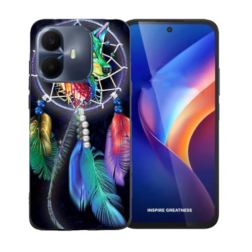 LCEHTOGYE �K�p TCL K70 4G�p�P�[�X�A�K�p TCL K70 4G (6,8")�ƌ݊����̂��钴���^�u���b�N�\�t�gTPU�V���R���Q���P�[�X�ی�J�o�[ - BST4