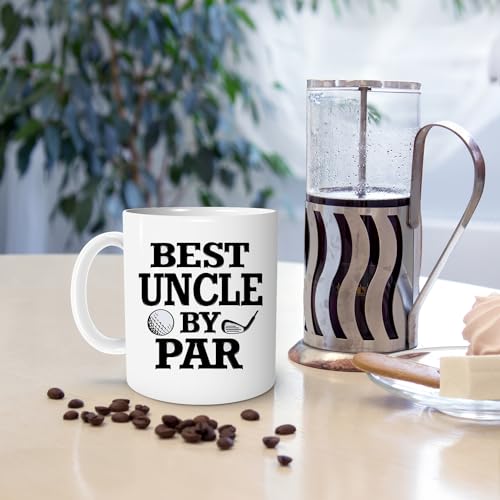 uinwk Best Uncle By Par Coffee Mug,Golfer Mug Gift,Christmas Birthday Gifts For Golfer Uncle,Golfer Coffee Mug 11oz by uinwk - Image 2