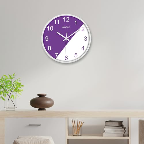 Image of Olive Tree Wall Clock 12 inch Decorative Plastic Wall Clock TIK-Tok Movement Classic Clock Battery Operated Round Easy to Read for Room /Home /Kitchen /Bedroom /Office /School - 9152