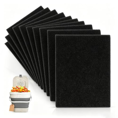 10 Pcs Activated Carbon Filters for Joseph & Joseph Compost Bin