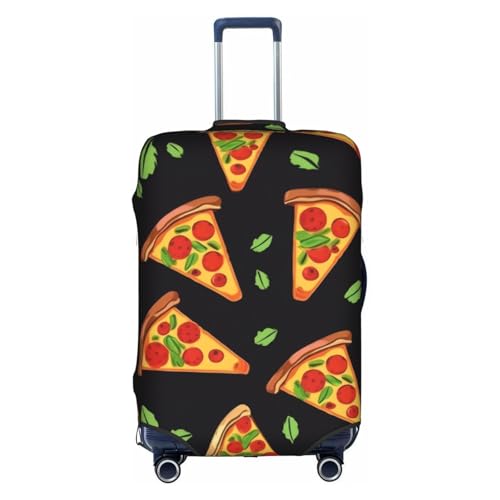 Tasty Pizza Printed Luggage Cover Elastic, Washable, Universal Fit 18-32 Inch Travel Suitcase Cover Easy To Identify