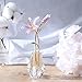 Movdyka Crystal Lily Flower Figurine with Stems, Handmade Collectible Statue for Decoration Mothers Day, Centerpiece, Bridal Shower Gift Pink