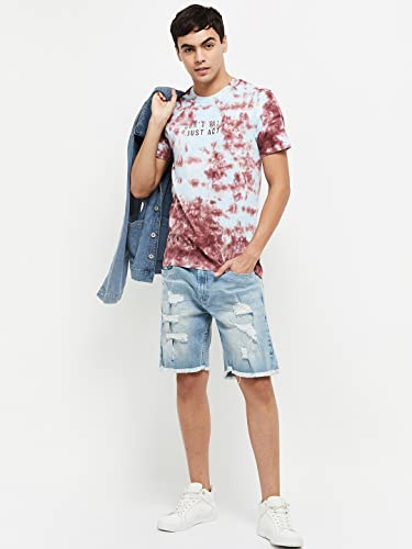 Image of Max Men Tie & Dye Printed Ultra Slim Fit T-Shirt