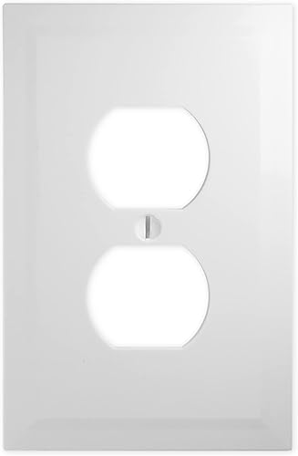 Miniatura 24 de Questech Cubiertas de tomacorrientes, placas de pared dúplex individuales, placas de interruptor de 1 banda, tamaño estándar, cubiertas de toma