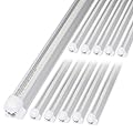 Zi-ZOHNSON 10 Pack 8FT LED Shop Lights, 72W T8 Integrated LED Tube Light, 5000K 130LM/W V Shape Linkable Shop Light Fixture for Garage Warehouse Workshop Basement