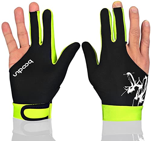 Man Woman Elastic 3 Fingers Show Gloves for Billiard Shooters Carom Pool Snooker Cue Sport - Wear on