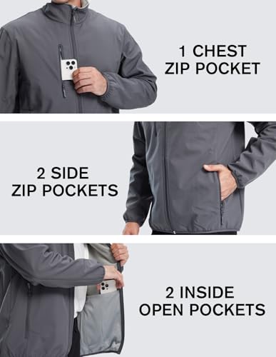 fit space Jaqueta masculina atlética isolada, leve, de lã, corta-vento, corrida, ciclismo, caminhada