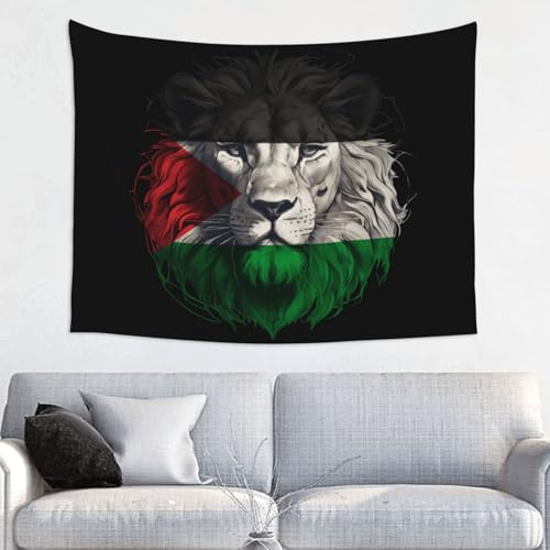 Dominant Lion Palestine Flag Wall Hanging