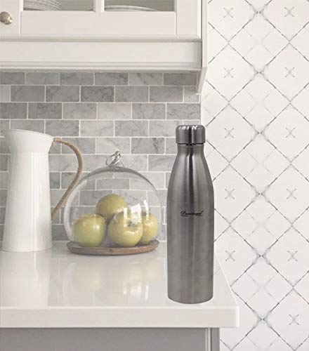 Image of Stainless Steel Water Bottle, 1000 ml, Set of 2, Silver