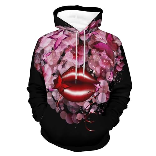Sweats à capuche papillon d'amour UMENG pull manche longue sweat homme femme S