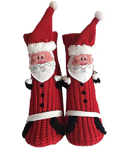 Image of Women's Non-slip Household Floor Socks Knit Casual Animals Slippers Socks Christmas Stockings Decor
