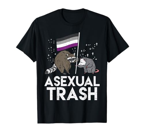 Asexual Trash Raccoon Opossum Asexual Flag Ace Pride LGBTQ T-Shirt