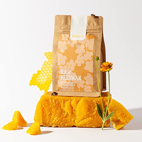 Pure Natural Beeswax Nuggets from Small Rural Bee Farm – Raw Organic Unrefined Unprocessed Filtered; Great for Candle Wax and Bees Wax Melts, Polish for Wood, Beeswax for Wraps and Cosmetics (250g)