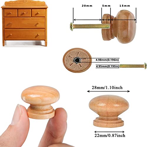 20pcs Rotondo in Legno Porta Cassetto Manopole