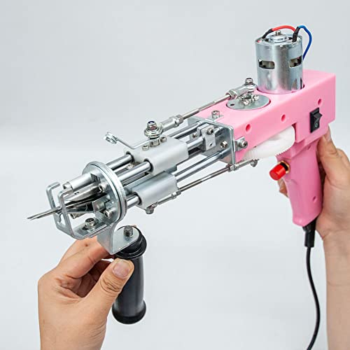 Ffyueee Pink Tufting Machine, Cut Pile/Loop Pile Combo, Carpet Knitting Machine, Commercial/Domestic/Diy Tools #TOP3