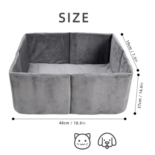 Katzenhöhlen & Häuser, Außenkatze Höhle warme Hundehöhle, Abnehmbarer Hundzwinger mit waschbarem Kissen, 48x37x19cm, beruhigender Schlafheim, leicht zu reinigen, ideal für kleine Tiere, Winterwärme