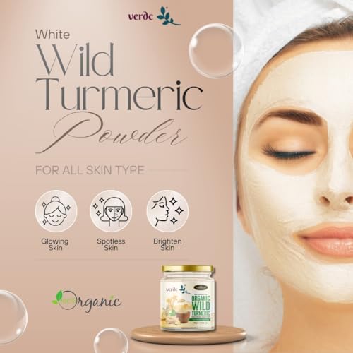 Image of Natural Kasturi Manjal (White) - Natural Face Pack Powder For Glowing Skin, Dark Spots, Acne Control, De-Tan (All Skin Type) - 90 Gm