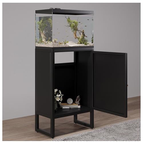 Support pour aquarium entièrement assemblé et étanche avec structure métallique rigide