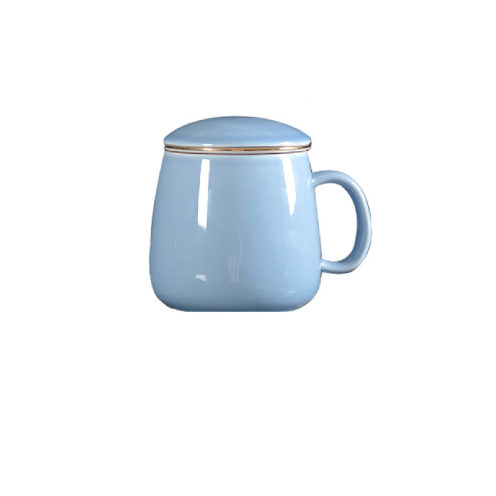 Tasse de séparation de thé, Tasse de thé à Bulles en céramique, Tasse d'eau filtrante avec Couvercle, Tasse en céramique, Tasse de bureau/2681