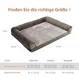 Amazon Basics XL Hundebett/Sofa in U-Form aus Schaumstoff, mit abnehmbarem, waschbarem Bezug, Taupe, 112 x 89 x 20 cm (L x W x H)