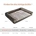 Amazon Basics XL Hundebett/Sofa in U-Form aus Schaumstoff, mit abnehmbarem, waschbarem Bezug, Taupe, 112 x 89 x 20 cm (L x W x H)
