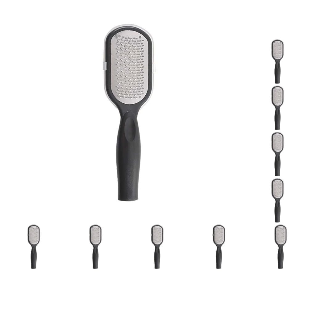 Juego de 10 escofinas de callos para pies, herramientas de pedicura, accesorio de pedicura, para mujeres y hombres, eliminación de piel muerta dura, limas de frotamiento, color negro