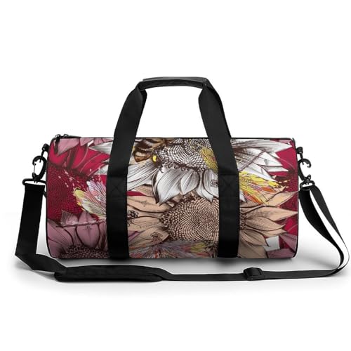 Sac week-end duffel bag fleur abeille libellule pour optimiser vos bagages cabine