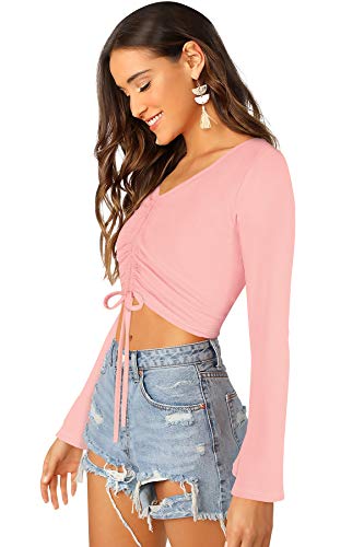 Image of AVINA Women Casual V-Neck Crop top