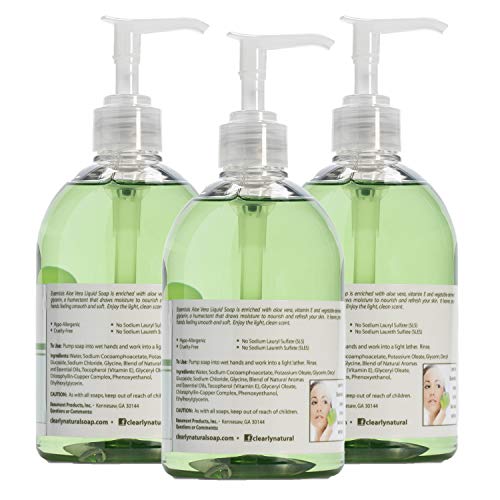 Essentials By Clearly Natural Glycerin Liquid Hand Soap, Aloe Vera, 12-Fluid Ounce, Pack Of 3 #TOP1