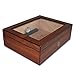 EGOIST - Humidor Cofanetto Premium I Capacità 25 Sigari I Umidificatore Con Ignometro Interno I In Legno I Finestrina In Vetro I Elegante - Marrone immagine